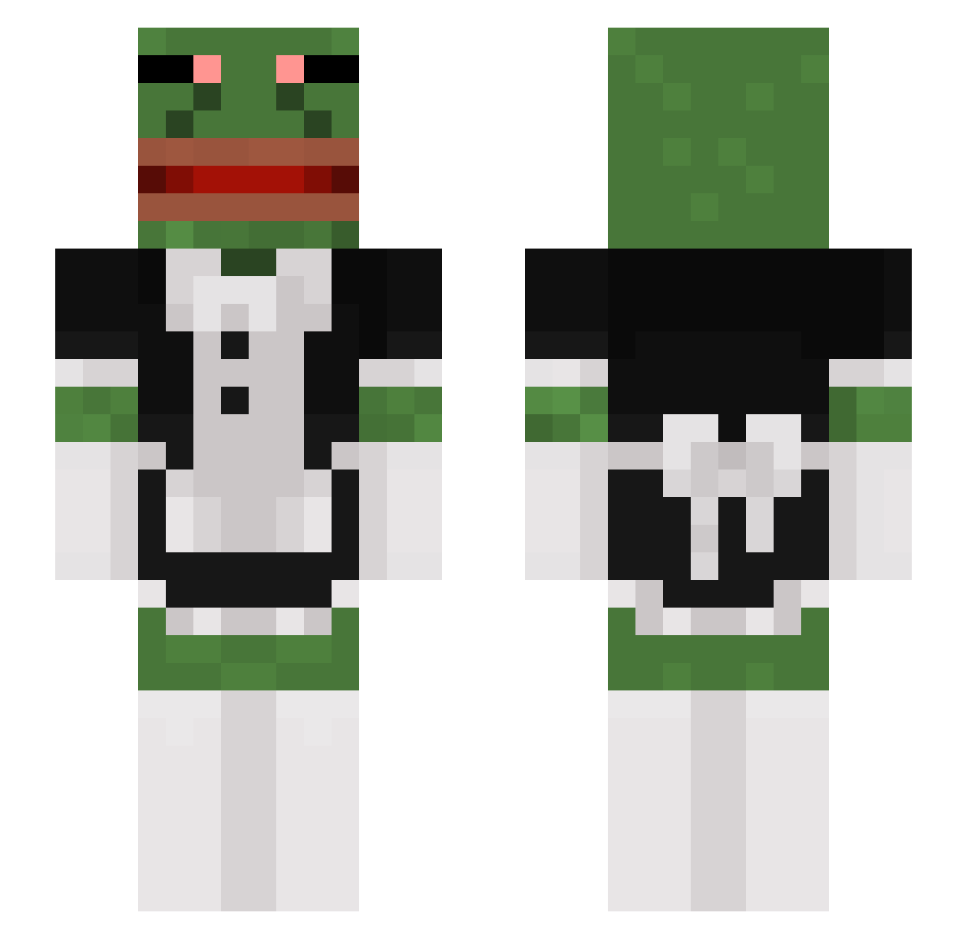 CloakZ_PNG Minecraft skin, front and back view