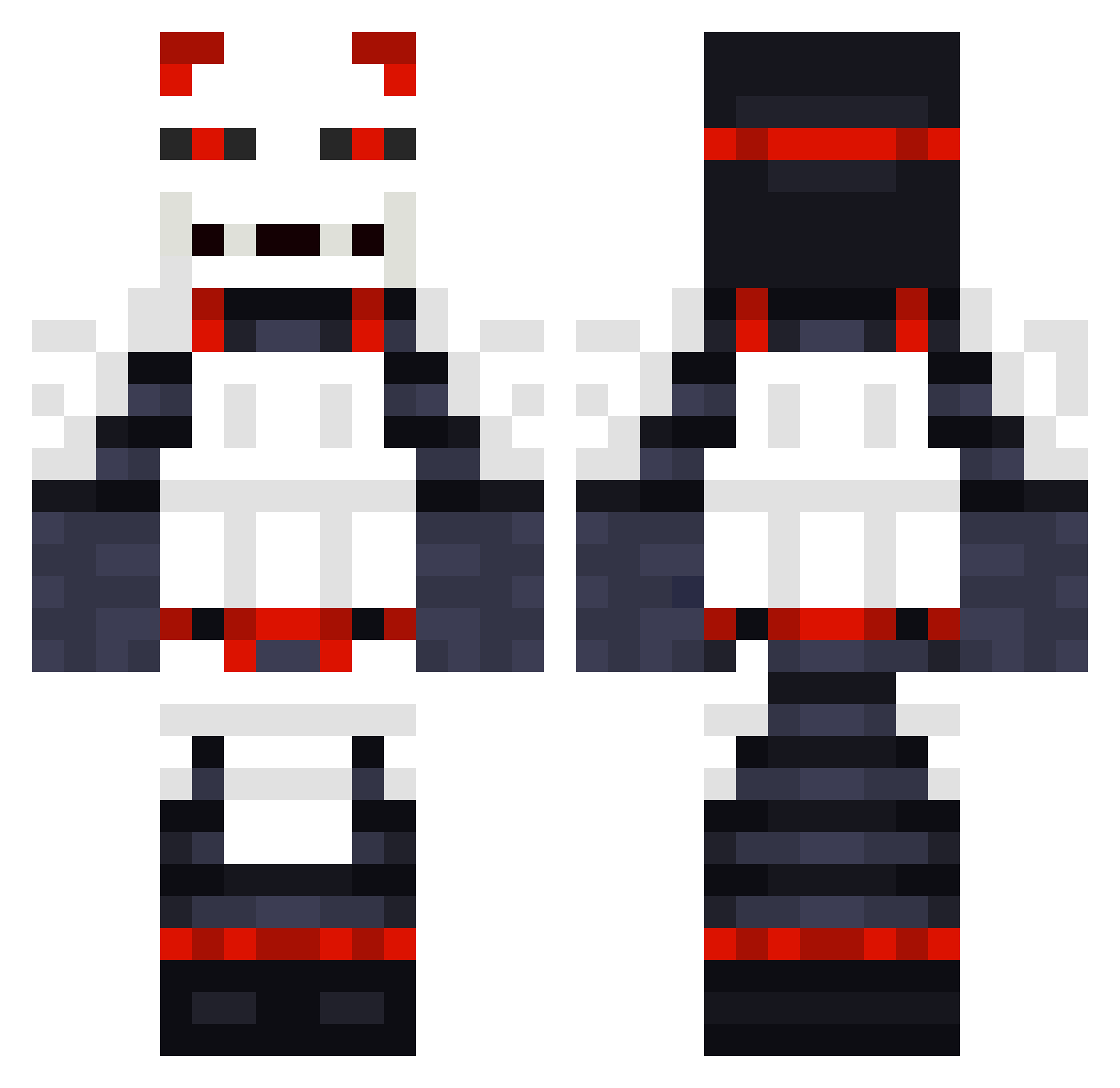 BasicD3rk Minecraft skin, front and back view