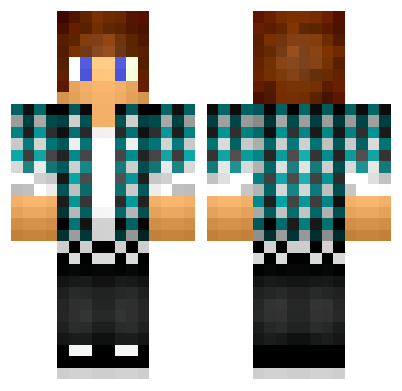 davizin143 Minecraft skin, front and back view