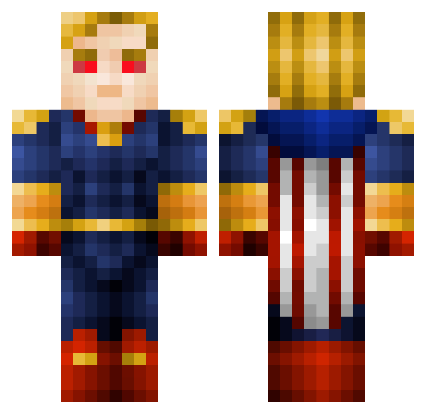 chrizz7 Minecraft skin, front and back view
