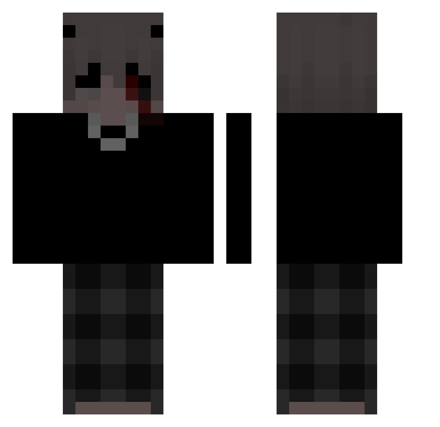 Stalker1237 Minecraft skin, front and back view