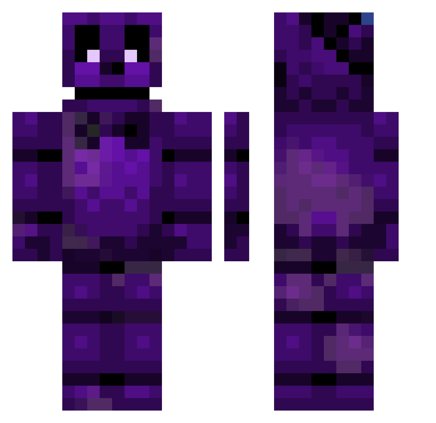 HamzTastisch Minecraft skin, front and back view