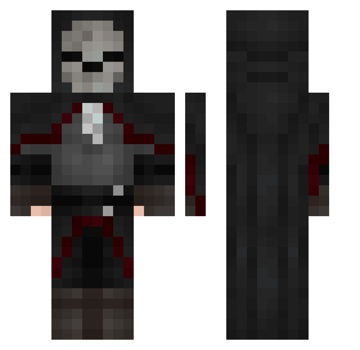 Crimsontitan95 Minecraft skin, front and back view