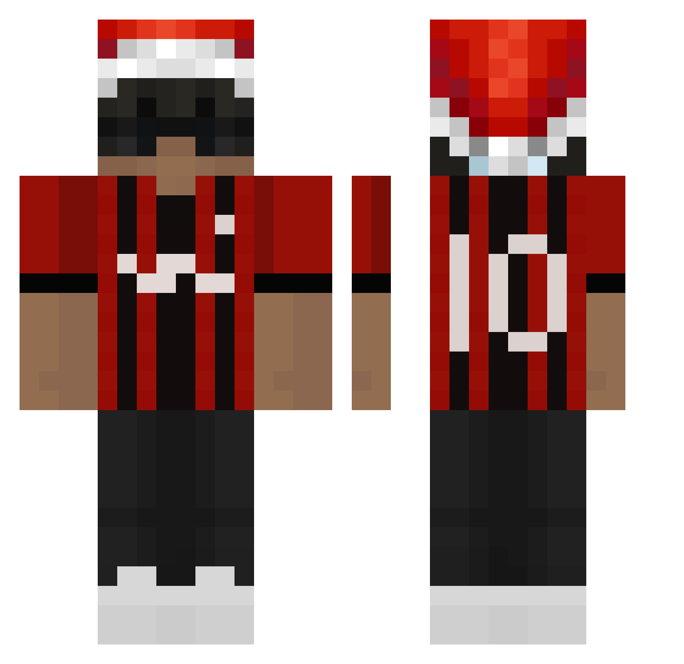 dilasbw Minecraft skin, front and back view