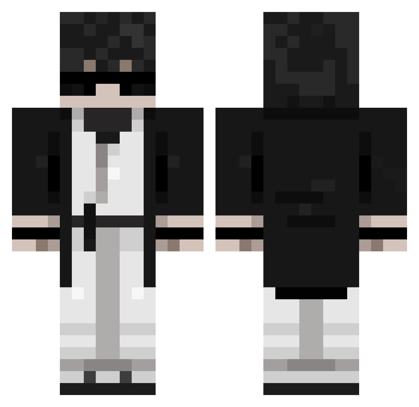 howloreth Minecraft skin, front and back view