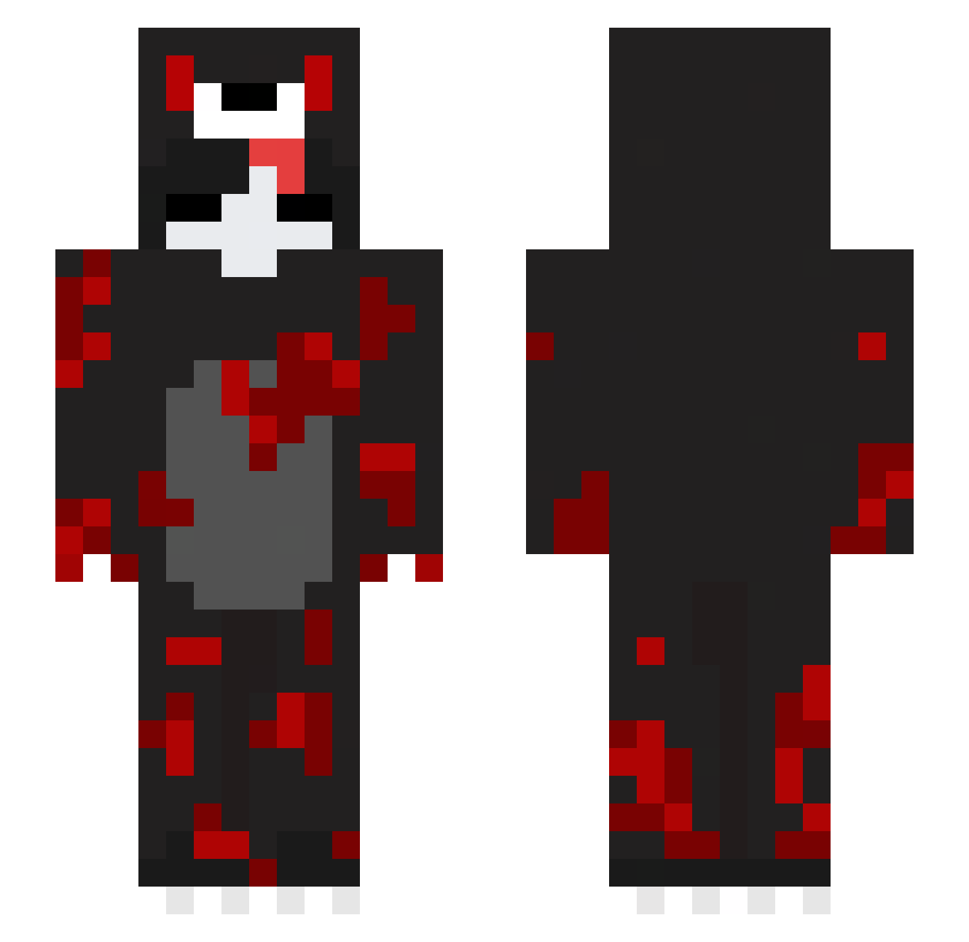 dolesome Minecraft skin, front and back view