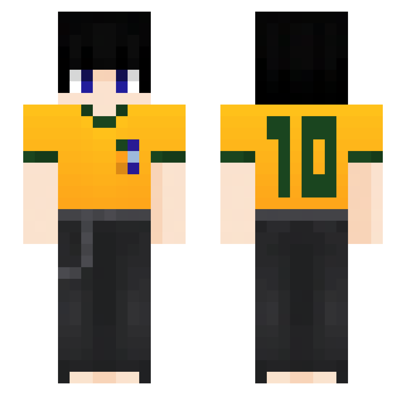 Dogzin Minecraft skin, front and back view