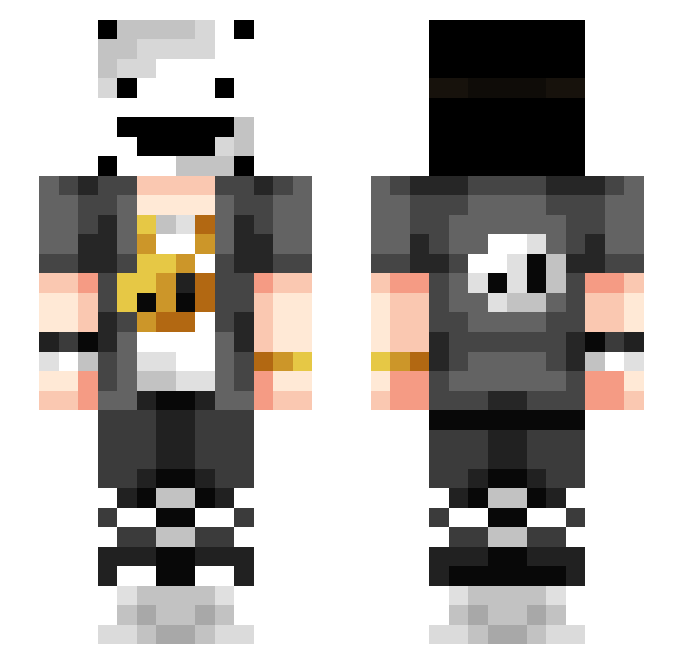 SrTana Minecraft skin, front and back view