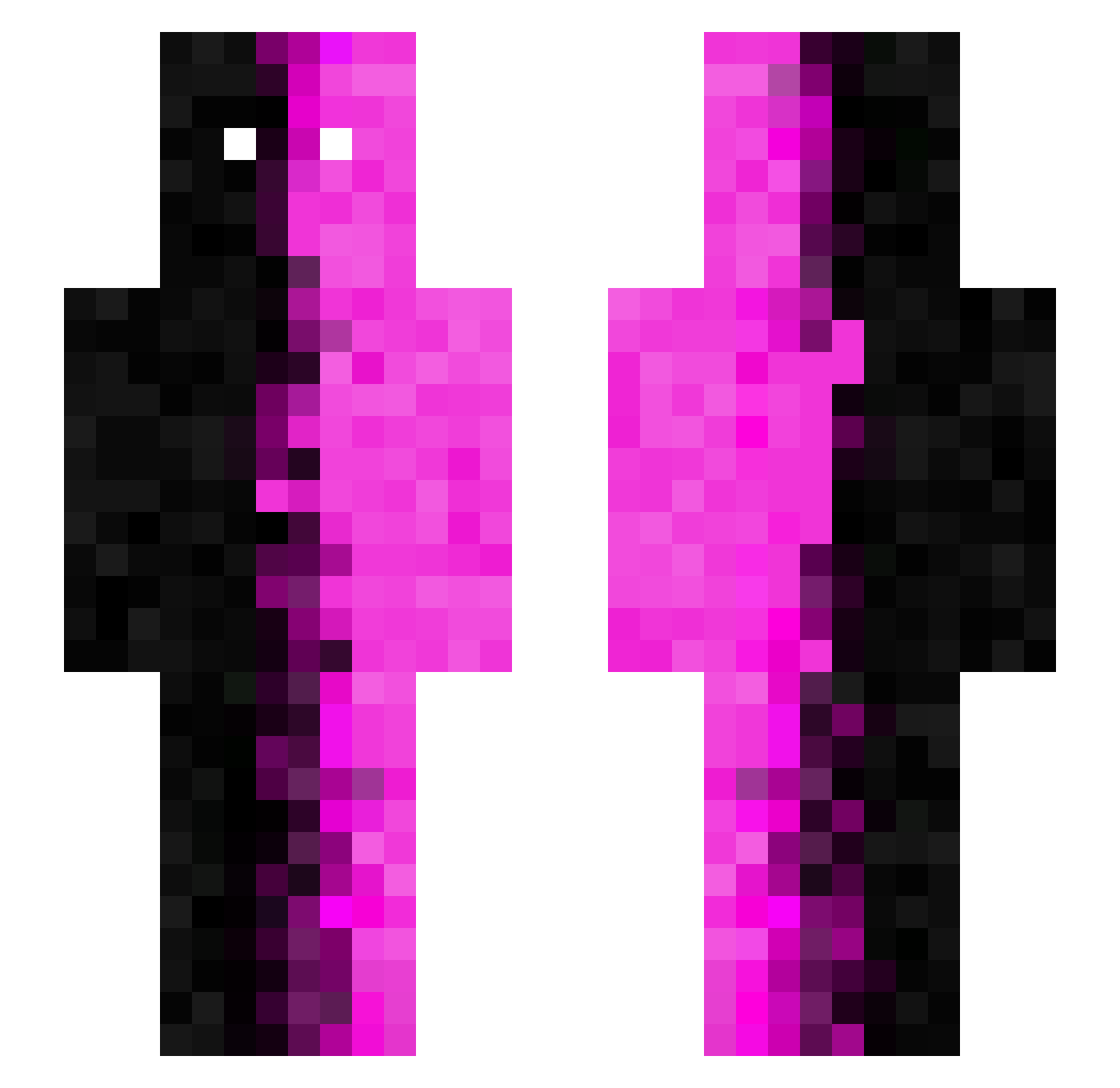 FairyTail222 Minecraft skin, front and back view