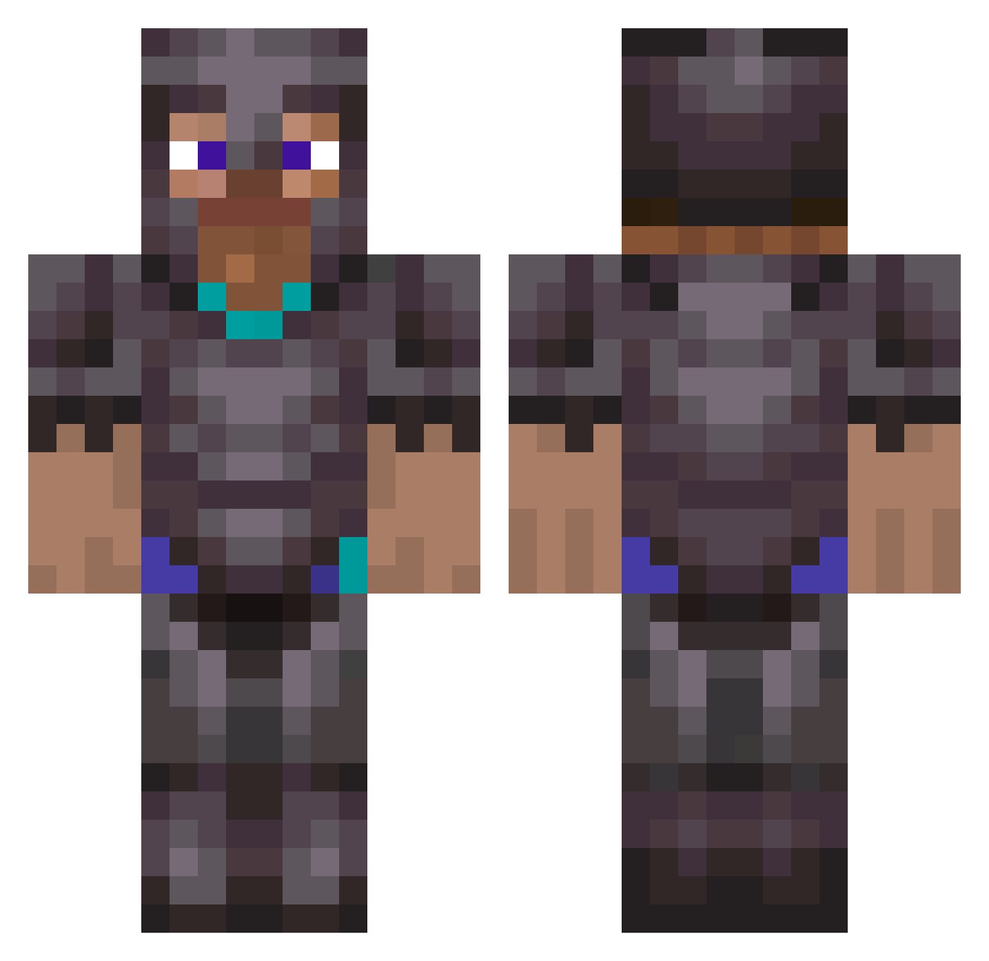ss5fig Minecraft skin, front and back view