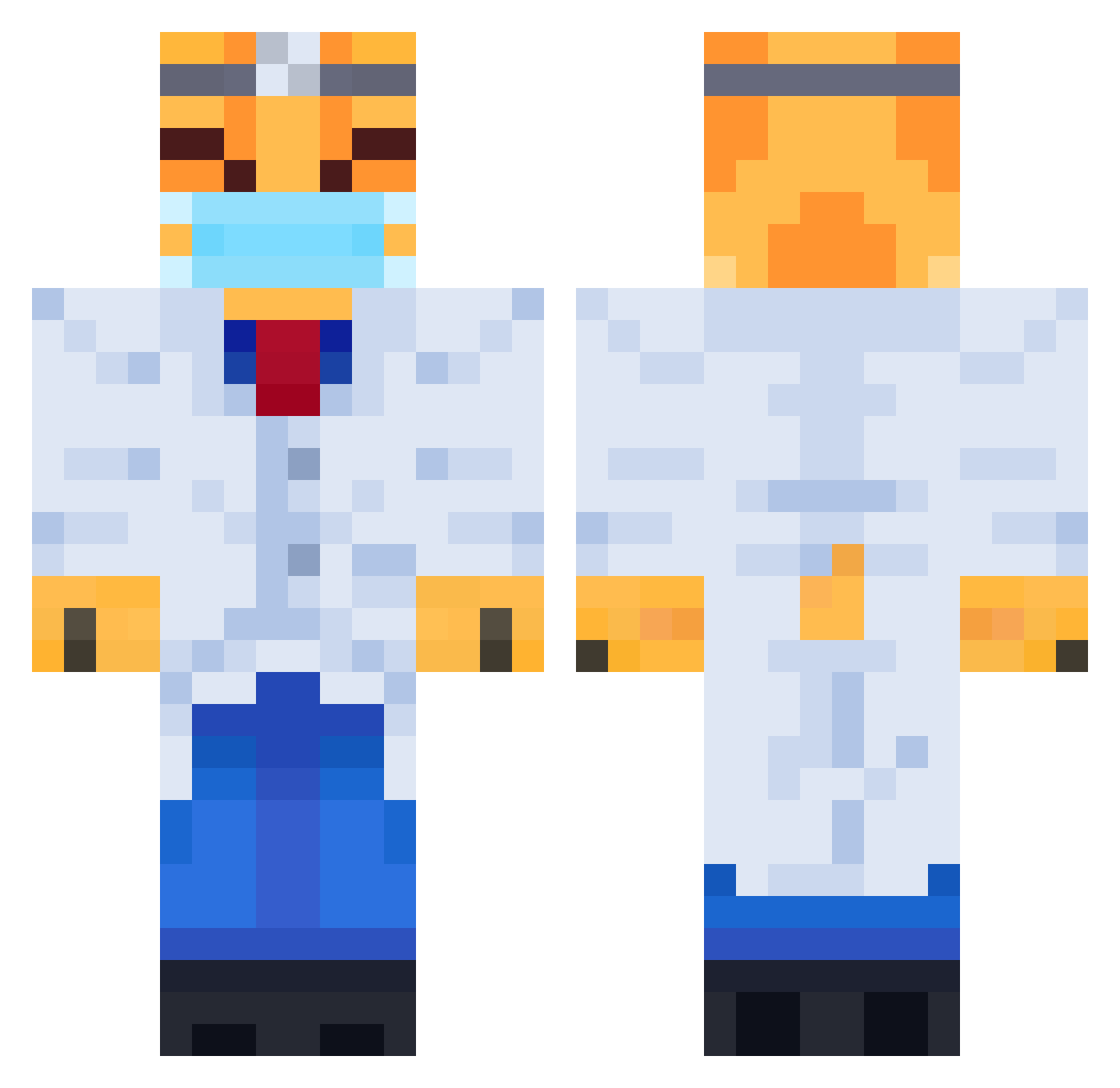 cloudsweetsys Minecraft skin, front and back view
