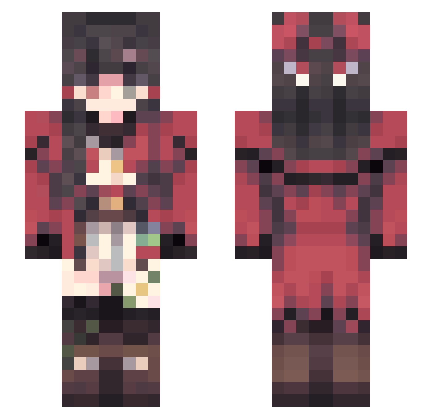 Furing_ Minecraft skin, front and back view