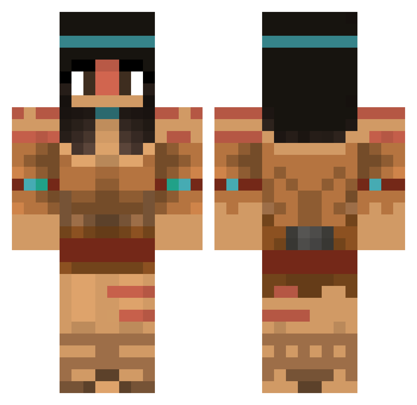 Legolas41 Minecraft skin, front and back view