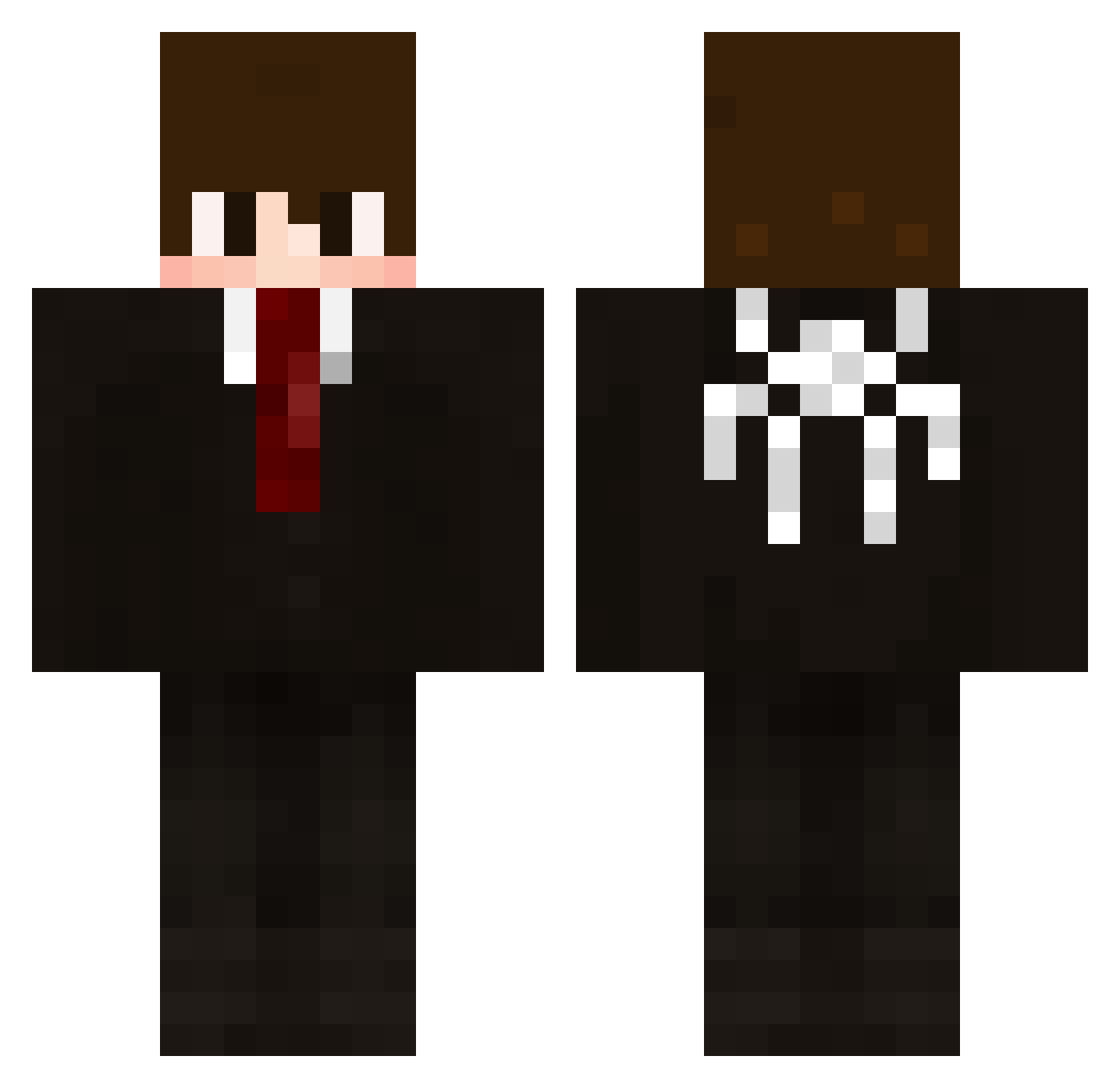 ZuluC0re Minecraft skin, front and back view