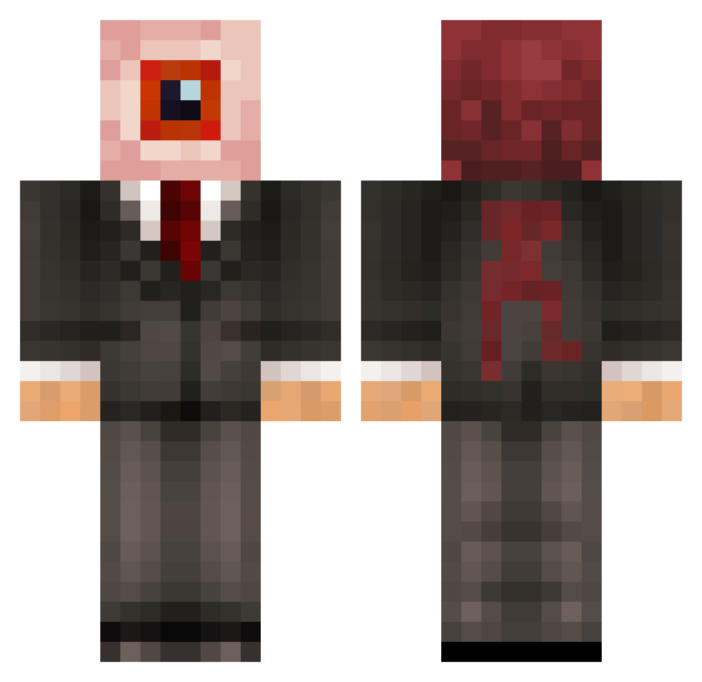 Ti_8 Minecraft skin, front and back view