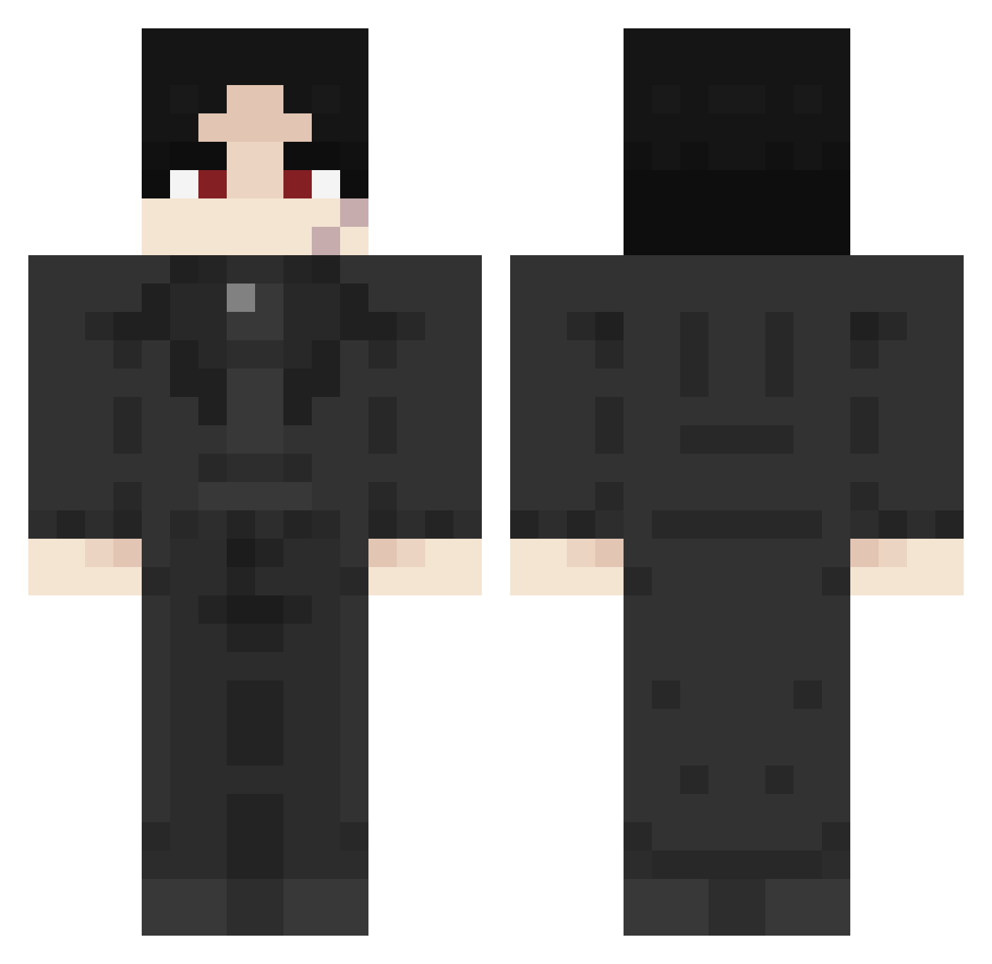 MrRellenoPNDJ Minecraft skin, front and back view