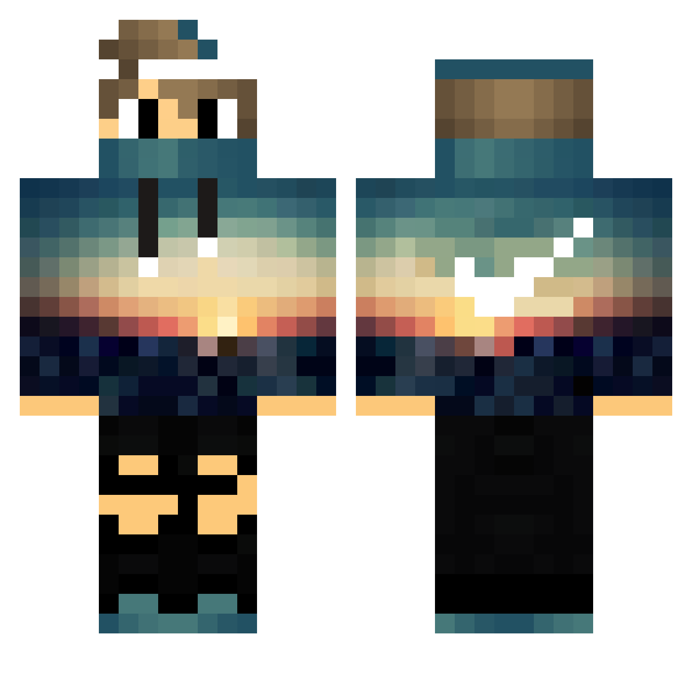 Fendi153 Minecraft skin, front and back view