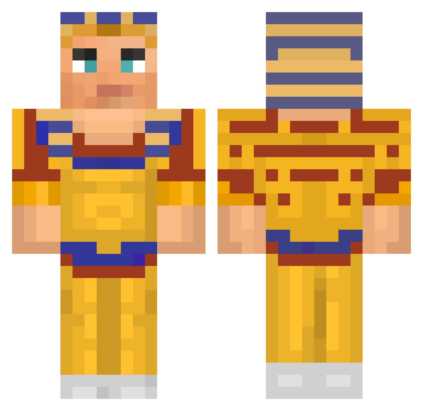 CobaltBomber Minecraft skin, front and back view