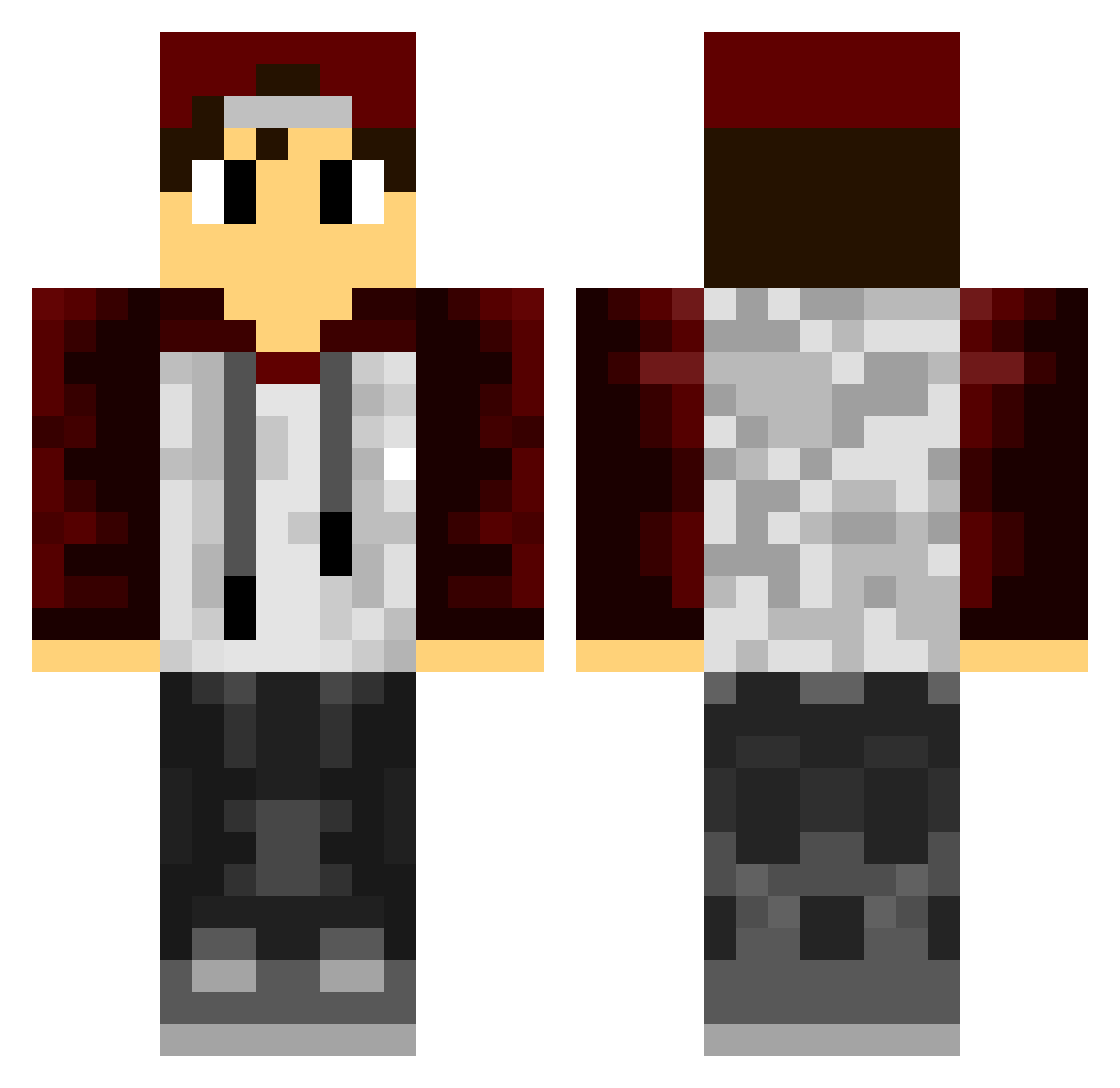 WampumAir Minecraft skin, front and back view