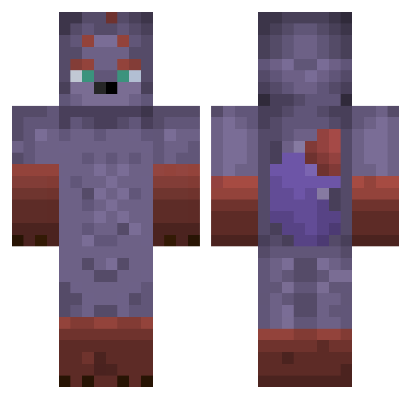 iamcthulhu66 Minecraft skin, front and back view