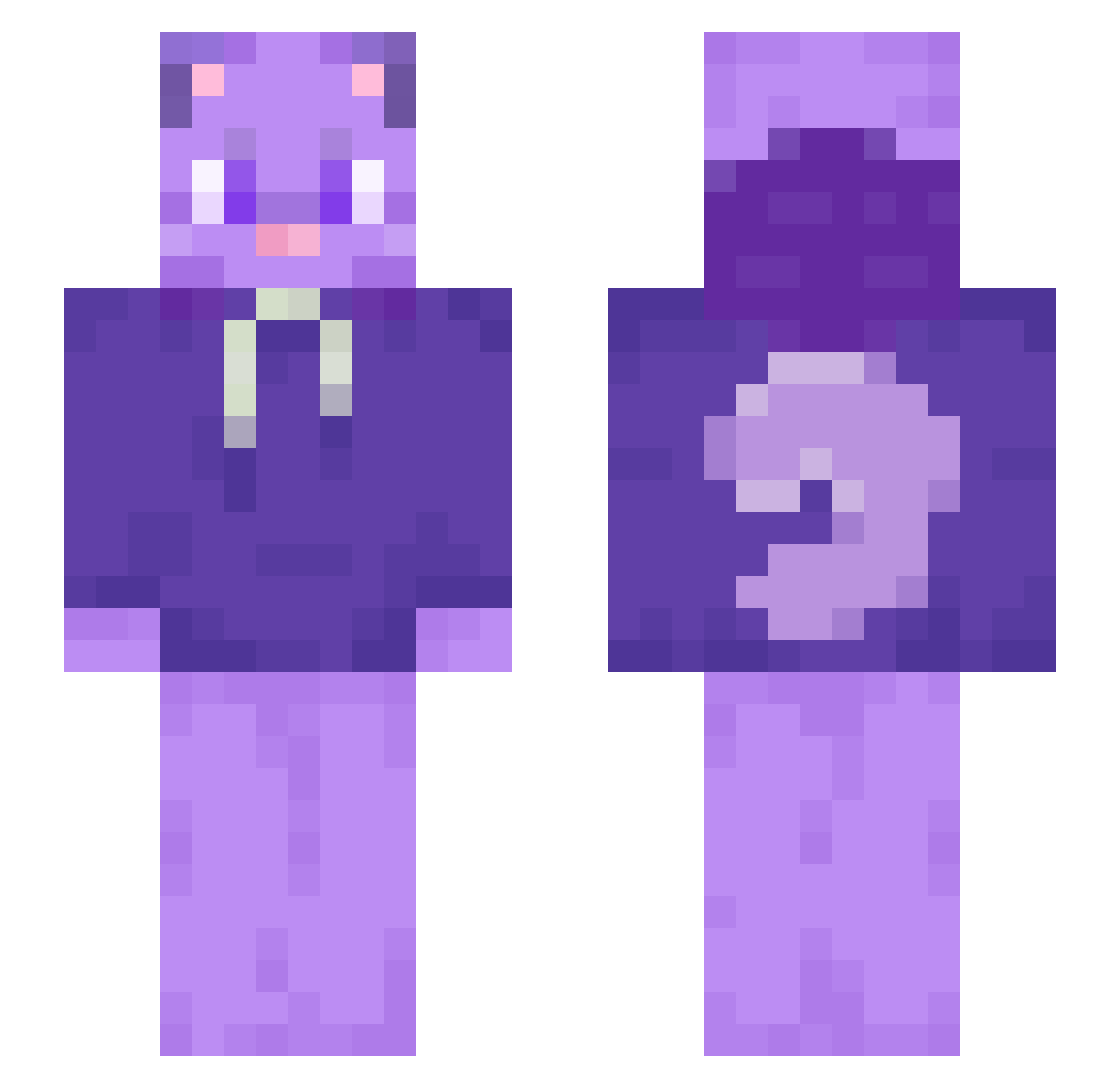 Zvspany37 Minecraft skin, front and back view