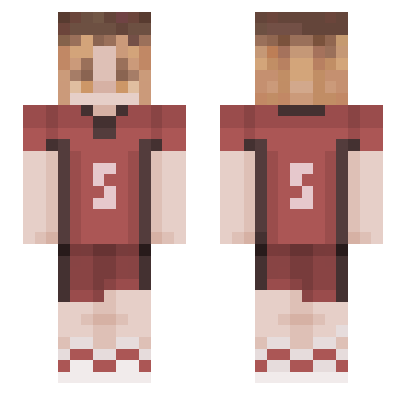 Bastiti14 Minecraft skin, front and back view