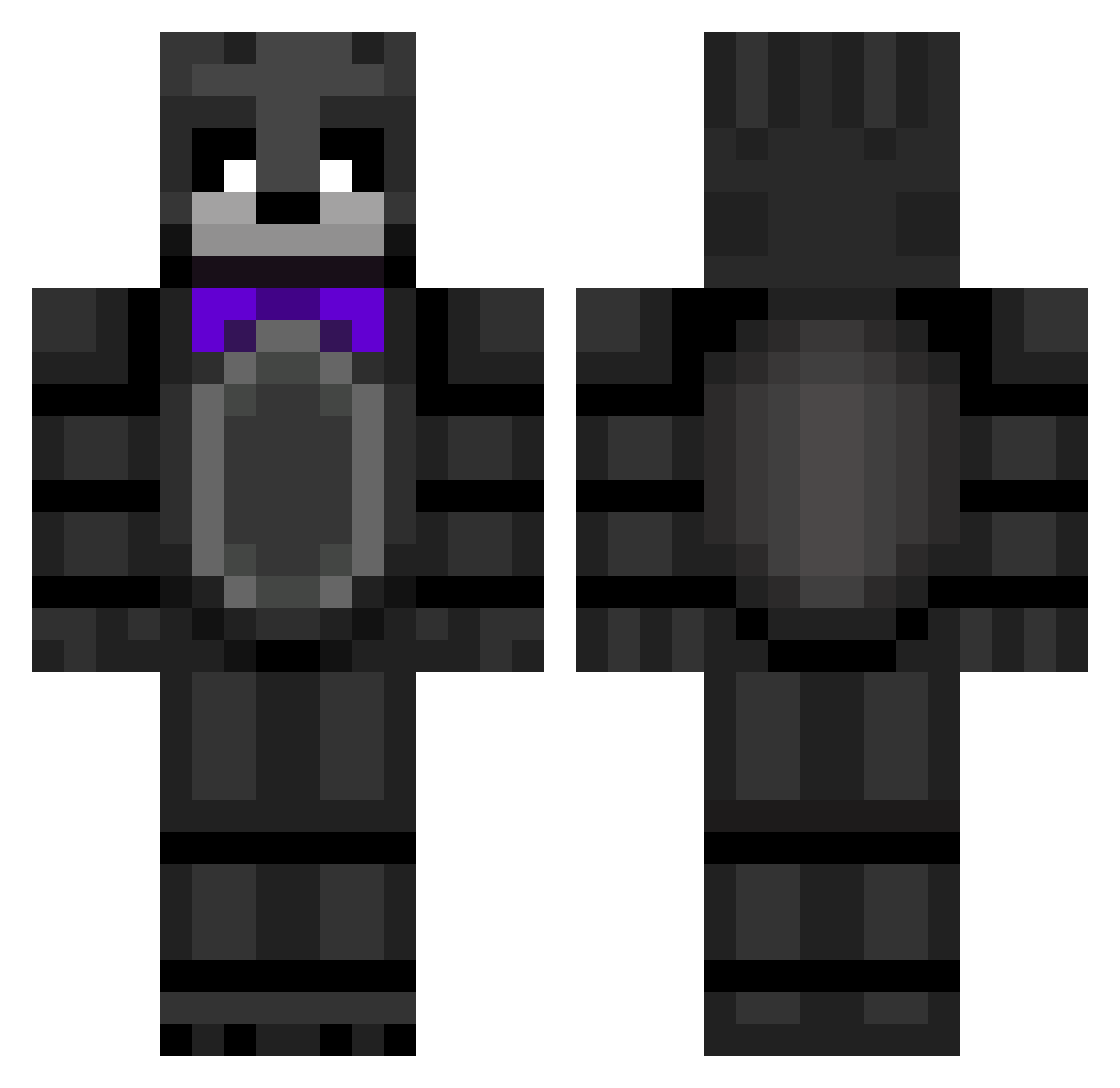Flanndreflame Minecraft skin, front and back view