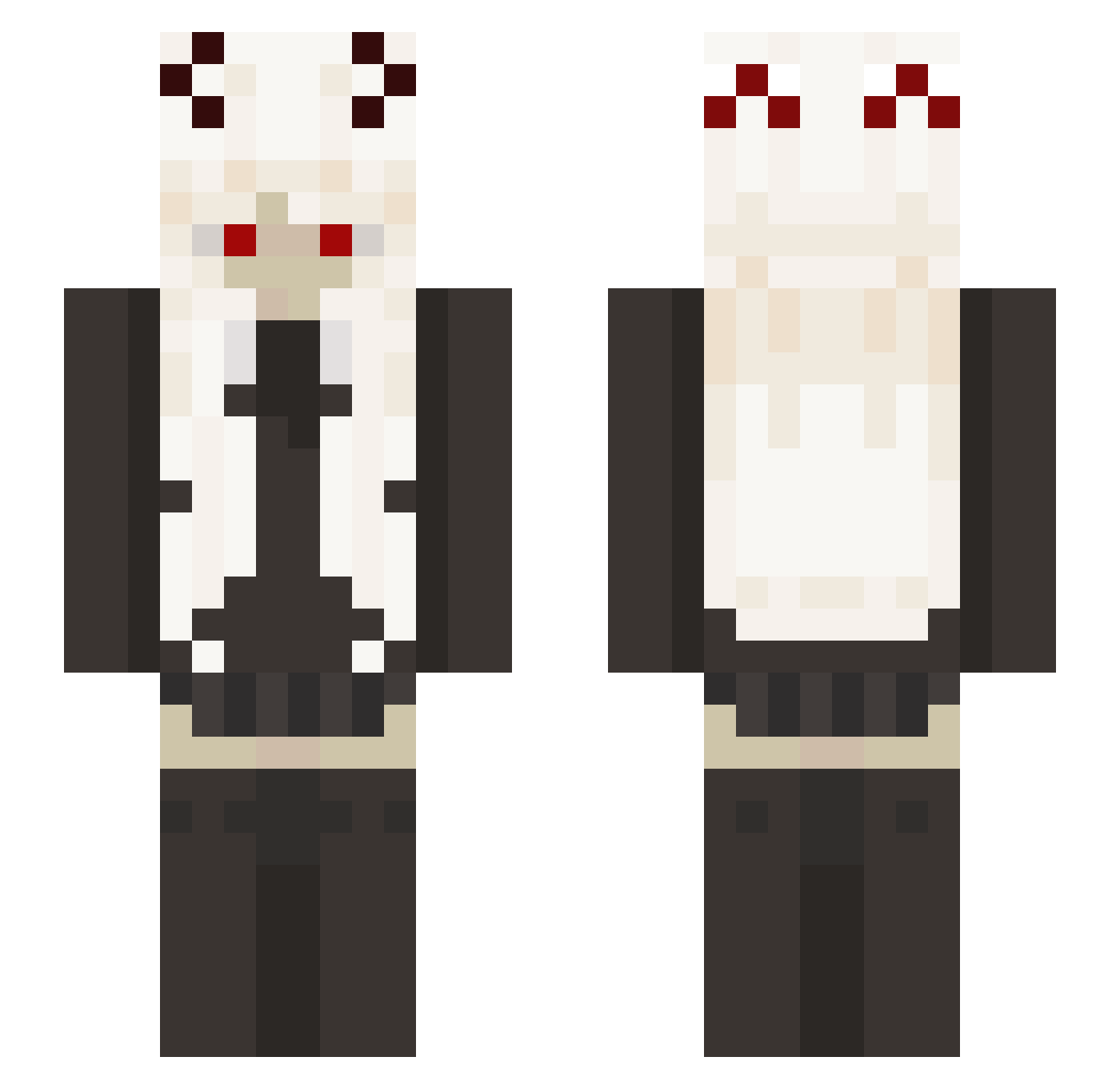 JuliaAilani Minecraft skin, front and back view