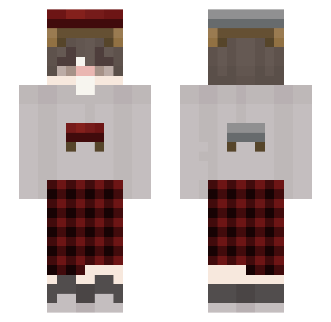 dALTONHERE Minecraft skin, front and back view