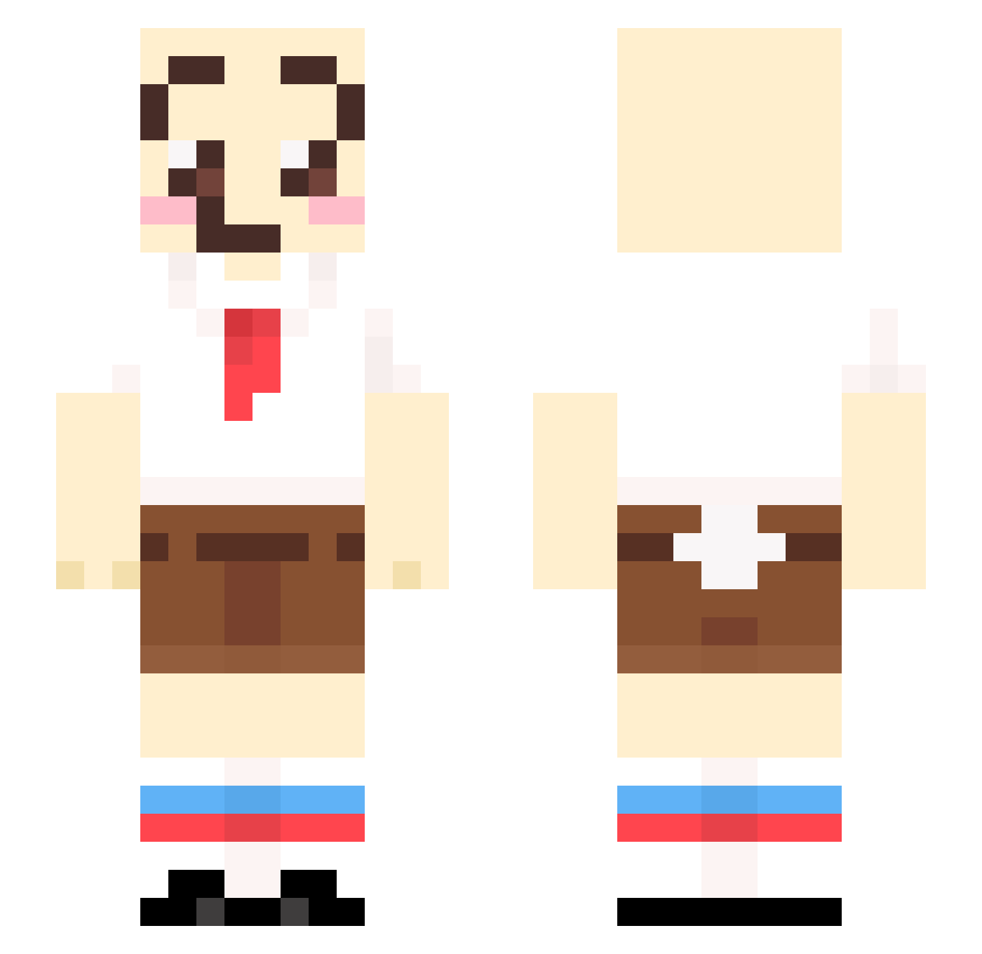 zweihandler Minecraft skin, front and back view