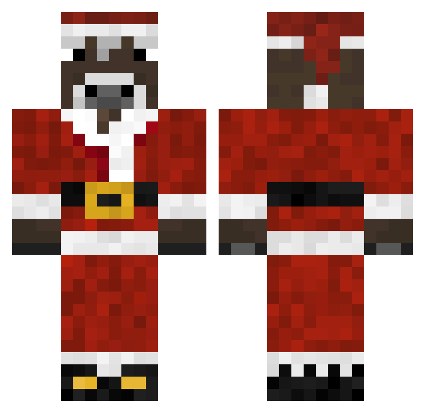 Chuza Minecraft skin, front and back view