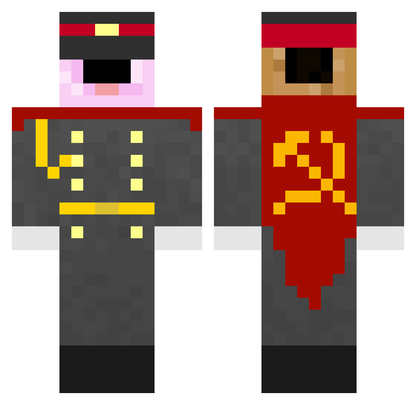 DoctorDonuts Minecraft skin, front and back view