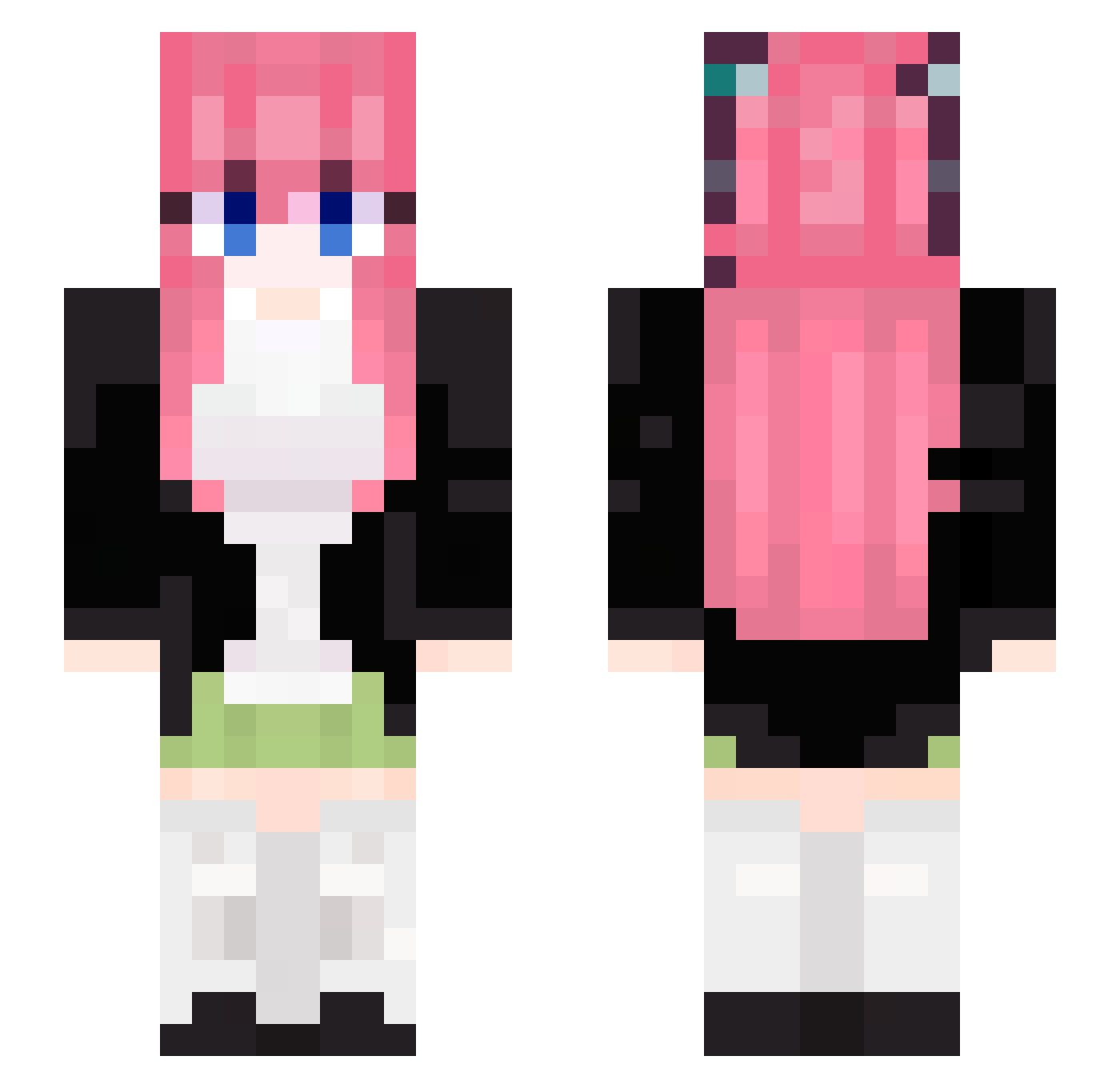 karashii86 Minecraft skin, front and back view