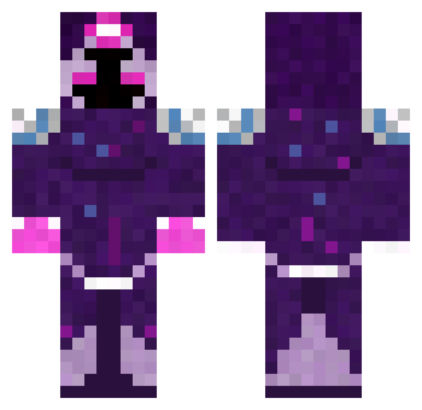 Nicepoint Minecraft skin, front and back view