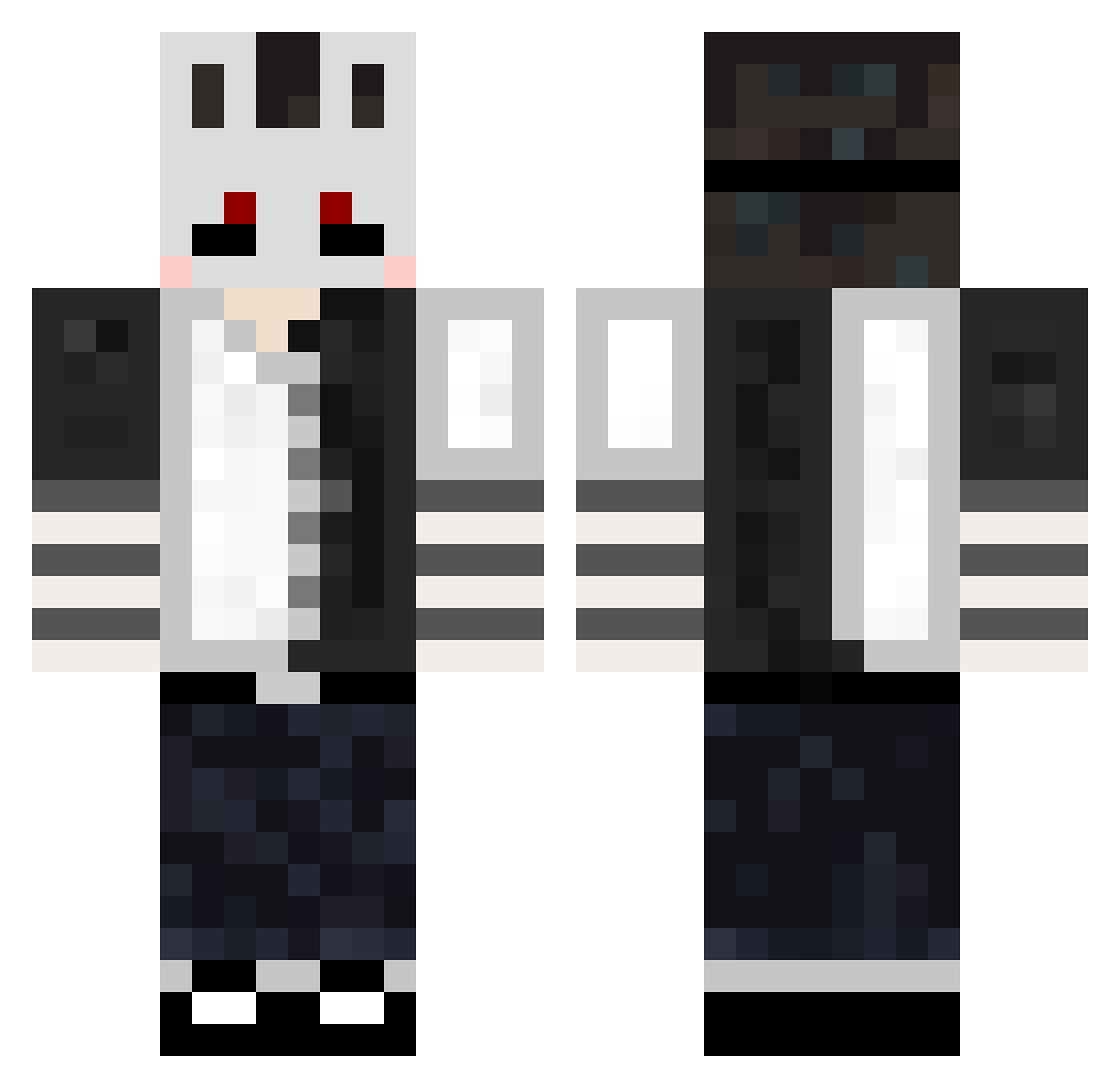 Cirrous Minecraft skin, front and back view