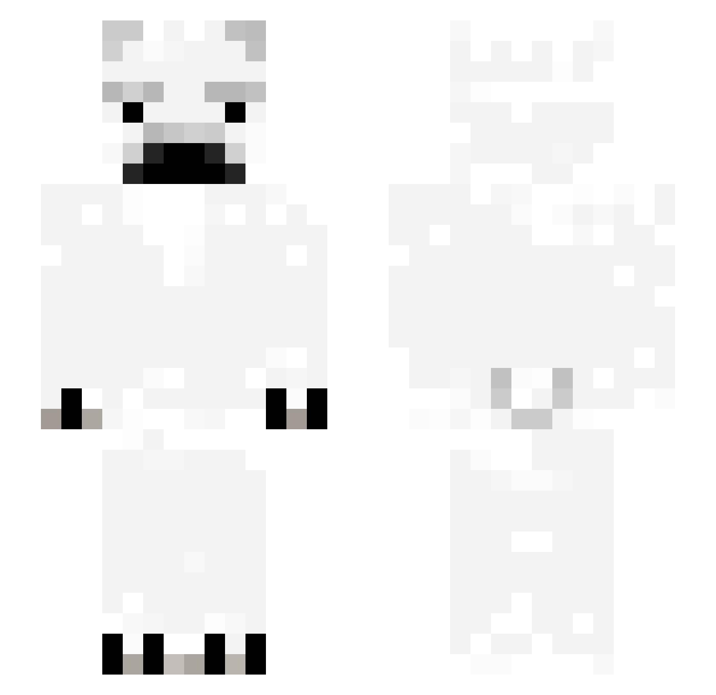 giobio Minecraft skin, front and back view