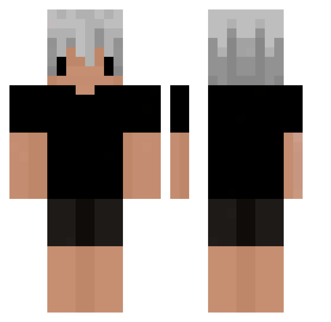 ISLAM_13 Minecraft skin, front and back view
