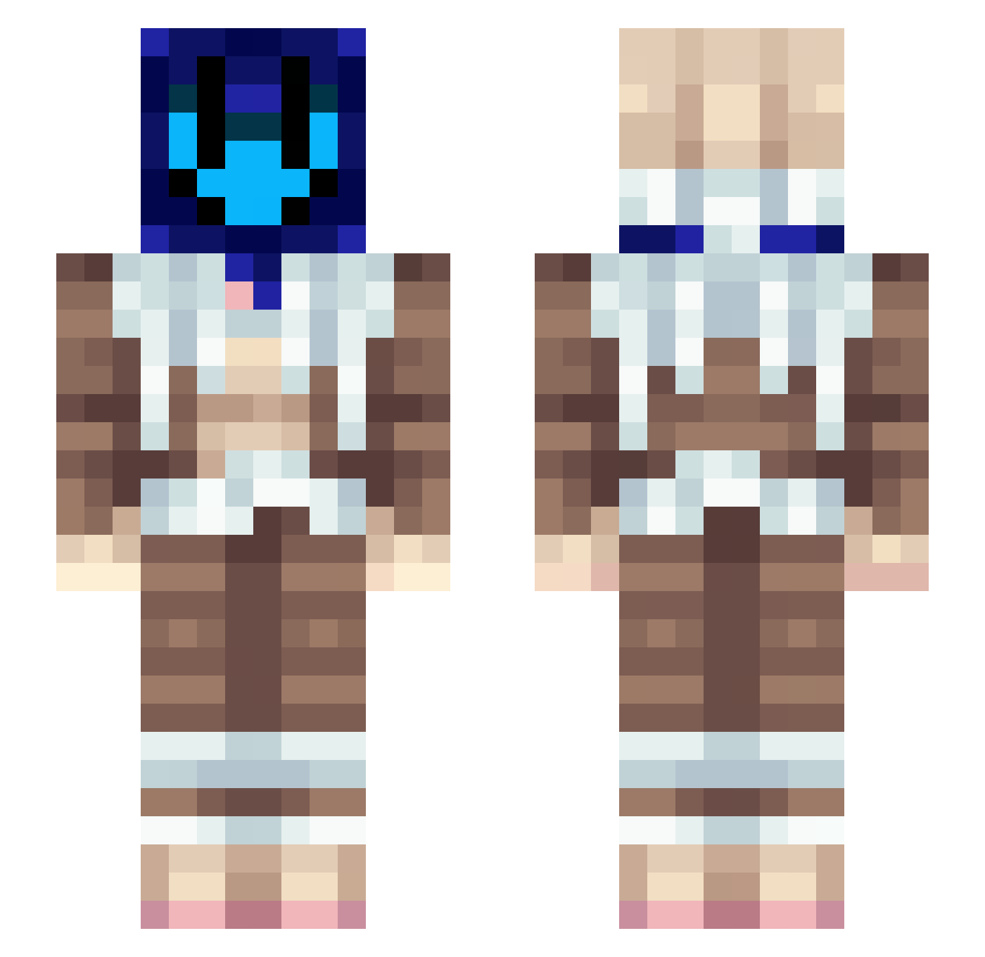 Sebastiao Minecraft skin, front and back view