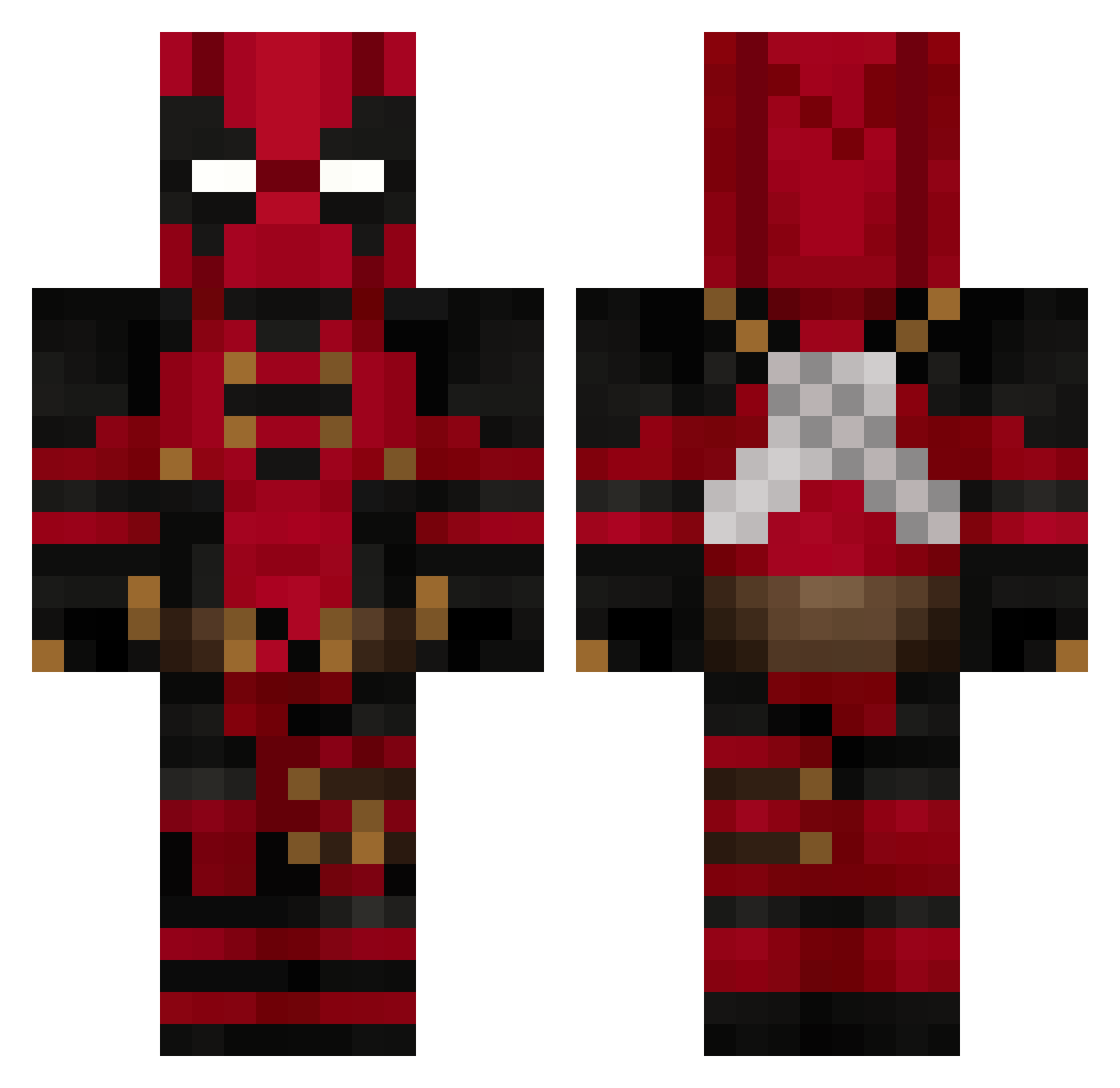 Barny699 Minecraft skin, front and back view