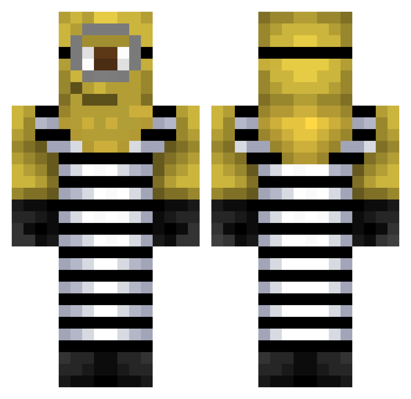 WinterPotato47 Minecraft skin, front and back view