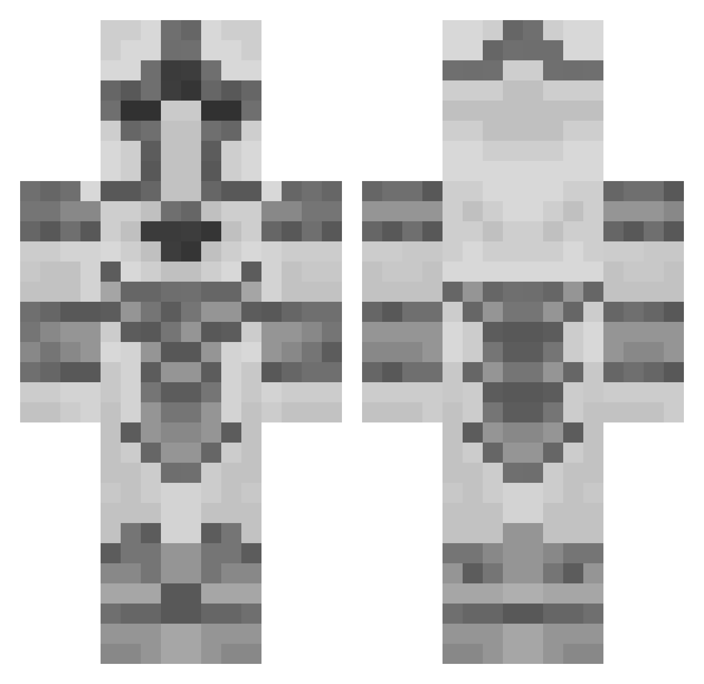 ESL_Eugen Minecraft skin, front and back view