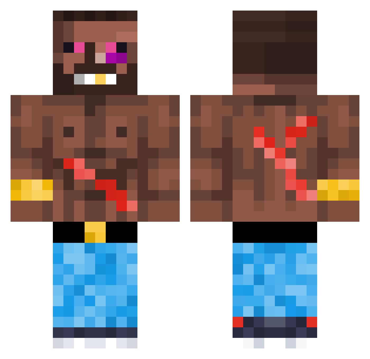 minecraftadminek Minecraft skin, front and back view