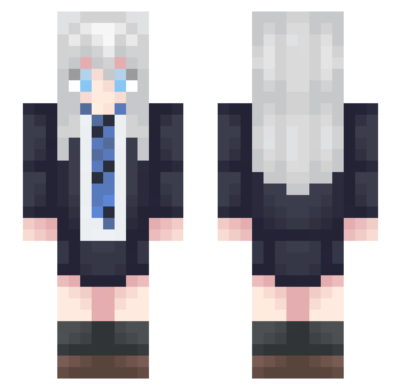 HCXR Minecraft skin, front and back view