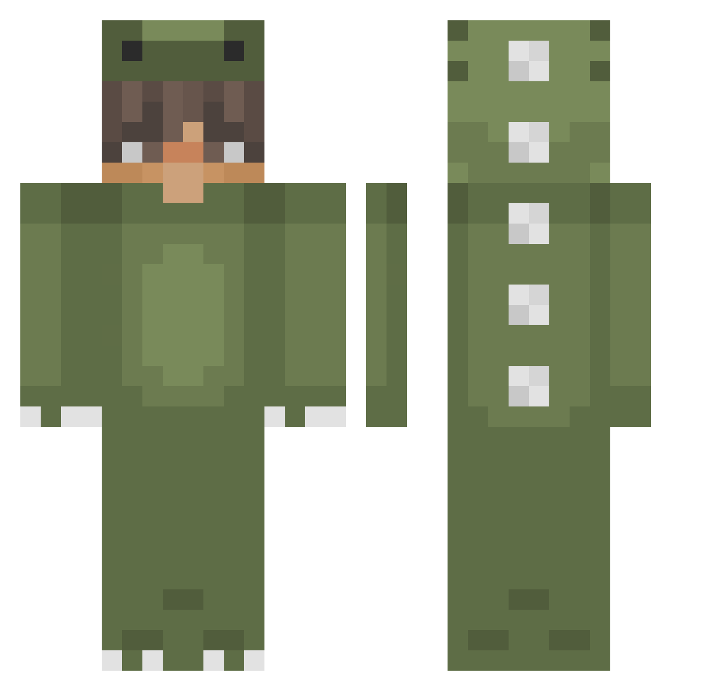 1215KM Minecraft skin, front and back view
