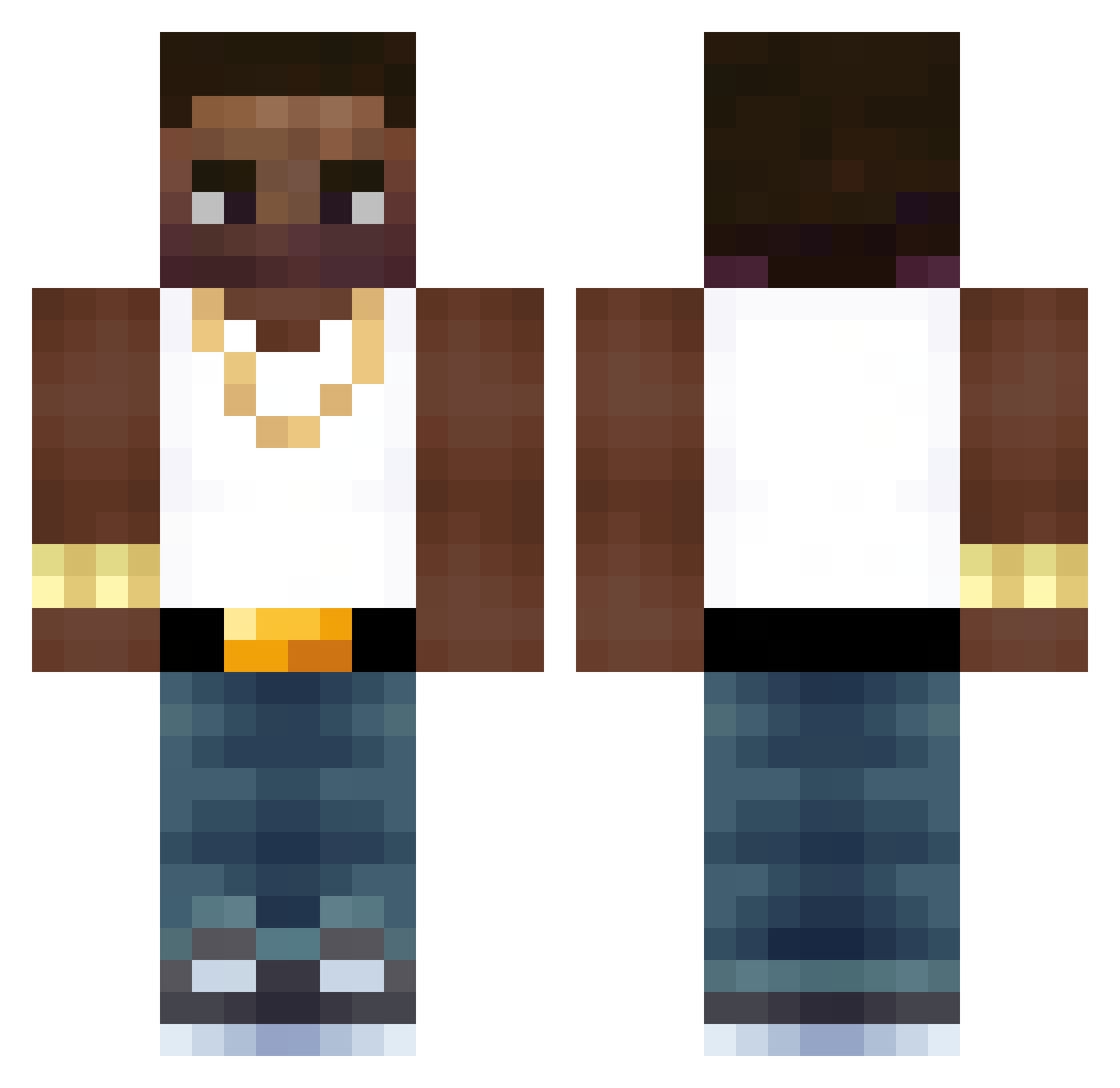 batafre Minecraft skin, front and back view