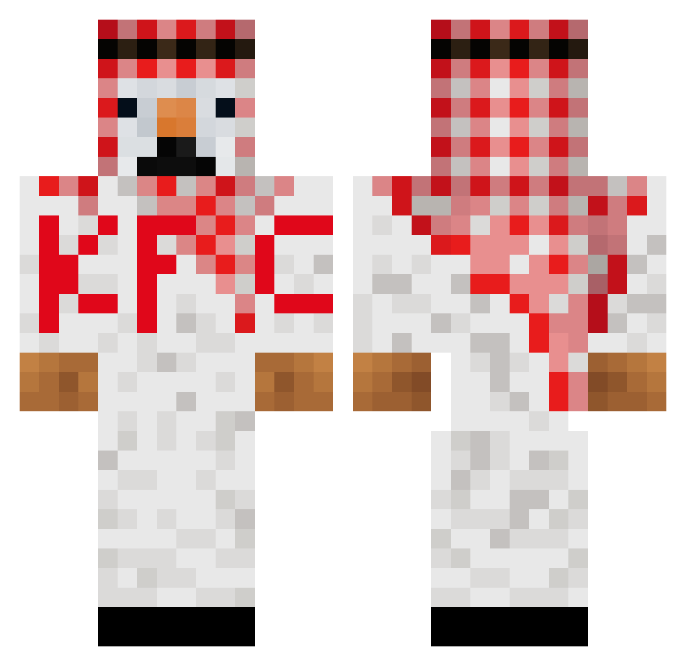 SuperiorBee645 Minecraft skin, front and back view