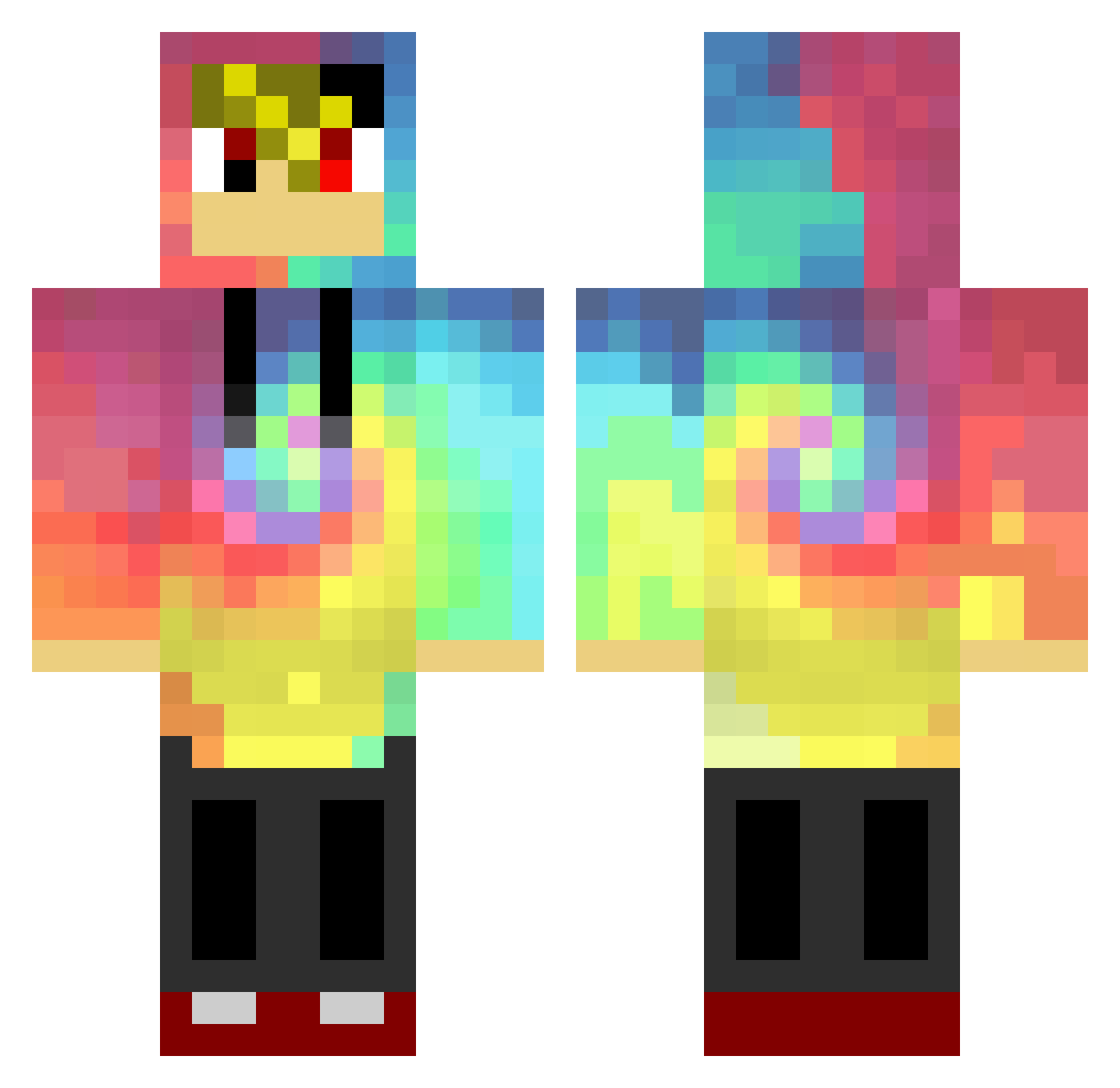 raybaroune_fan Minecraft skin, front and back view