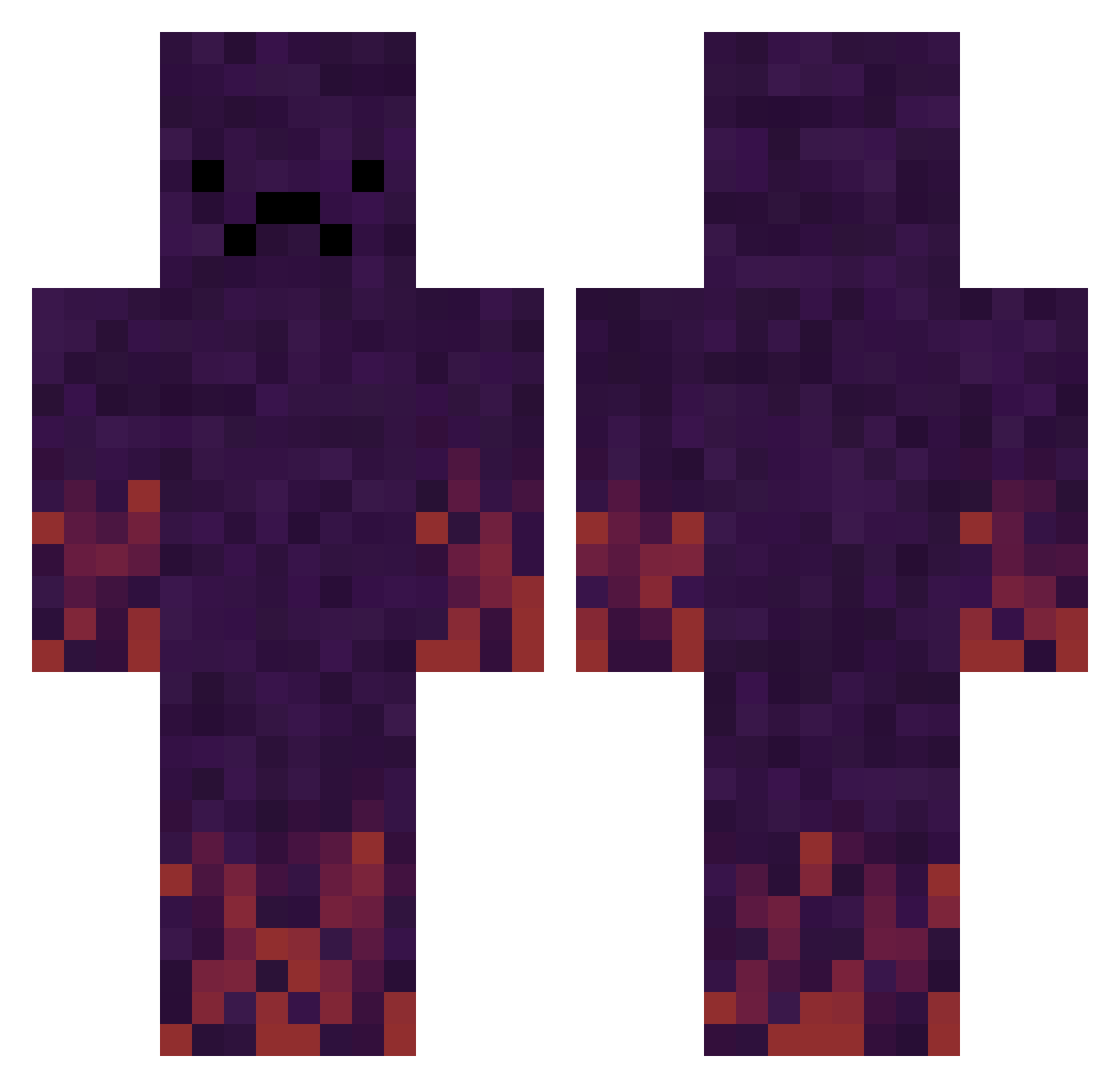 Swinxx Minecraft skin, front and back view