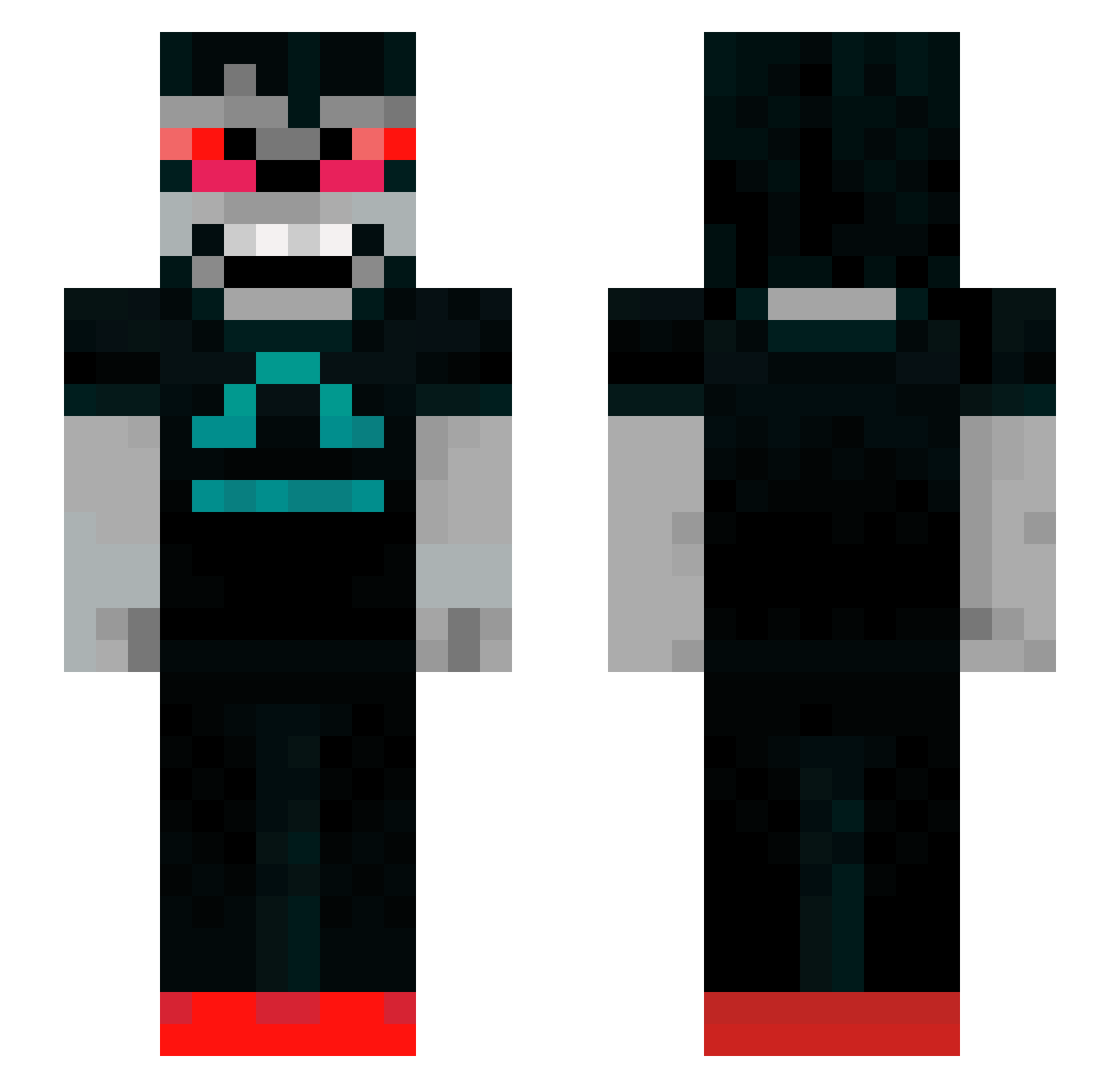 GoroMajimaLover Minecraft skin, front and back view