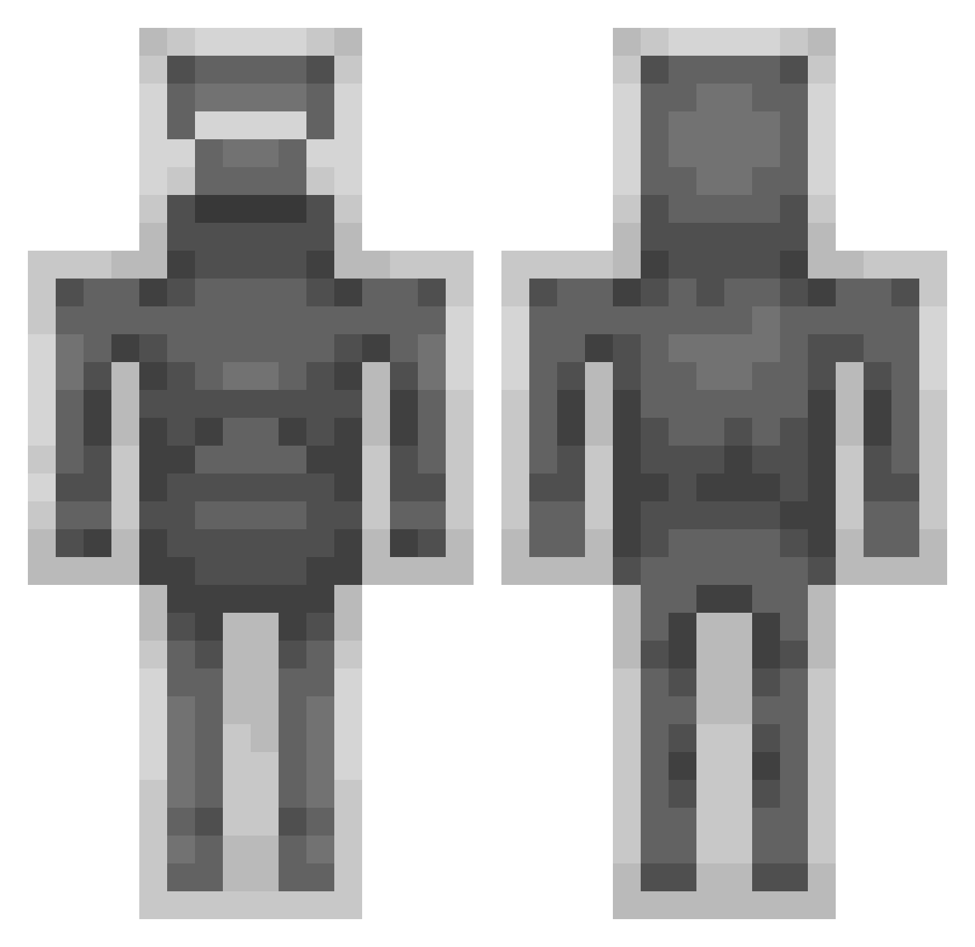Sabbatic Minecraft skin, front and back view
